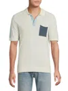 Luchiano Visconti Men's Contrast-stripe Polo Shirt
