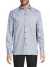 Luchiano Visconti Leo Spheres King Cotton Shirt In Navy