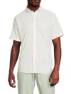 Luchiano Visconti Men's Melange Knit Short-sleeve Shirt In Neutral