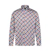 Luchiano Visconti Men's Multicolor Circle Print Shirt In Multi