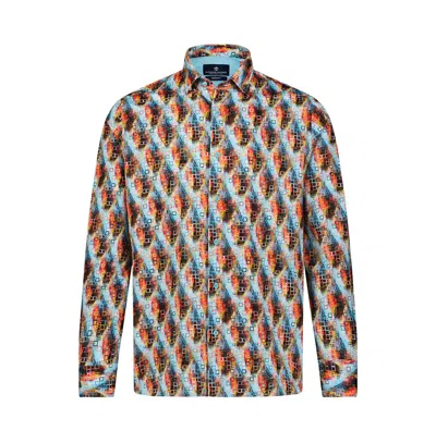 Luchiano Visconti Men's Multicolor Square Shirt