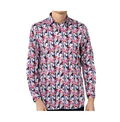 Luchiano Visconti Men's Multicolor Swirl Shirt