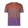 Luchiano Visconti Men's Rainbow Space Dyed T-shirt In Multi In Gray