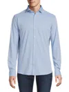 Luchiano Visconti Men's Solid Shirt In Sky