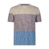 Luchiano Visconti Men's Space Dyed T-shirt In Aqua/green/fuchsia In Multi