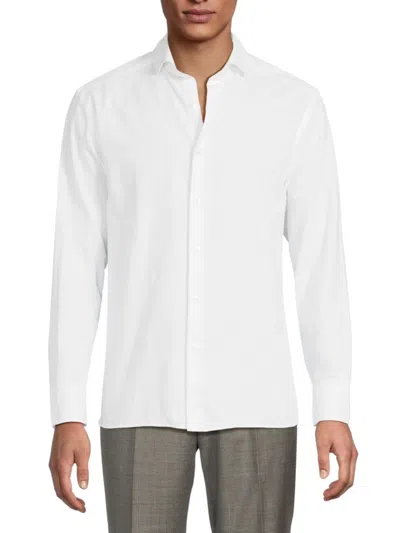 Luchiano Visconti Men's Zeya Linen-blend Modern-fit Shirt