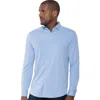 Luchiano Visconti Micro Melange Knit Shirt In Blue