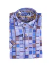 Luchiano Visconti Multi Blue & Brown Box Print In Multi