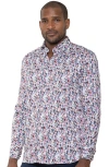 Luchiano Visconti Multi Colored Skull Long Sleeve Woven Shirt In Multi