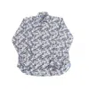 Luchiano Visconti Navy And White Camo Paisley Shirt In Blue