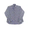 Luchiano Visconti Navy And White Stripes With Royal Blue Floral Shirt In Blue