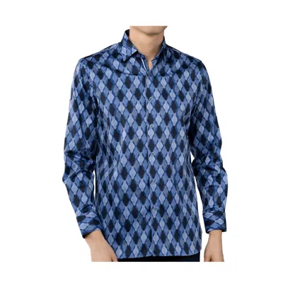 Luchiano Visconti Sapphire Daggered Print Shirt