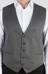 Luchiano Visconti Solid Grey Formal Vest (big & Tall) In Grey