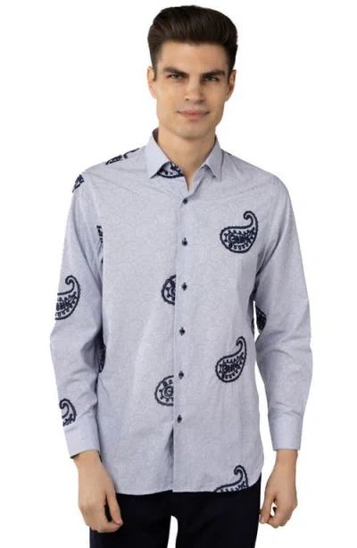 LUCHIANO VISCONTI LUCHIANO VISCONTI STRIPE PAISLEY SHIRT