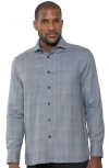 Luchiano Visconti Tri Color Basket Weave Shirt In Gray