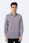 Luchiano Visconti White, Navy And Red Houndstooth Jacquard Shirt In Purple