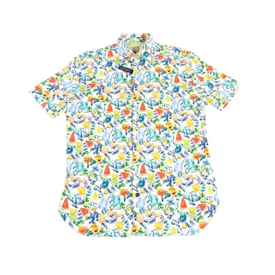 Luchiano Visconti White With Fruit Print Shirt