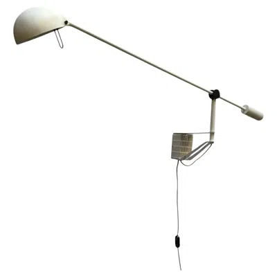 Pre-owned Luci Milano White Wall Lamp Stie Memphis, Italy 1980s
