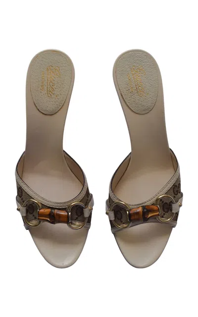 Lucia Zolea Gucci Bamboo Horsebit Heels In Multi