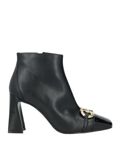 Luciano Barachini Elite Woman Ankle Boots Black Size 6 Leather
