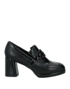 Luciano Barachini Elite Woman Loafers Black Size 6 Leather In Black