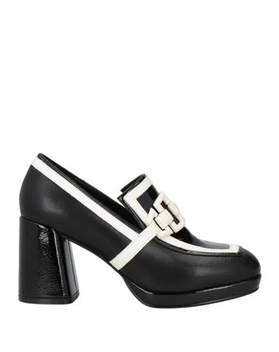 Luciano Barachini Elite Woman Loafers Black Size 9 Leather