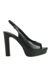 Luciano Barachini Elite Woman Sandals Black Size 7 Leather