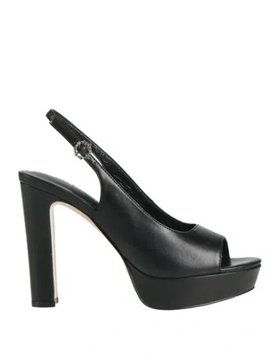 Luciano Barachini Elite Woman Sandals Black Size 7 Leather