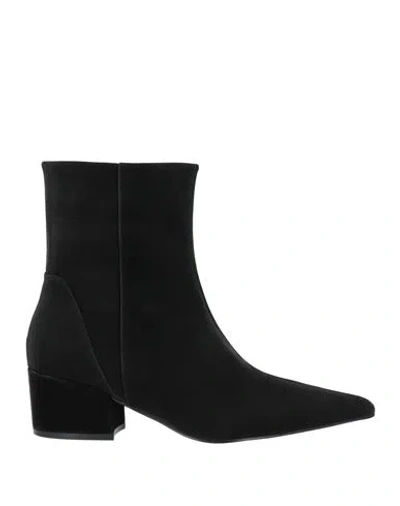 Luciano Barachini Woman Ankle Boots Black Size 11 Synthetic Material In Multi
