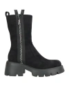 Luciano Barachini Woman Ankle Boots Black Size 8 Textile Fibers In Black