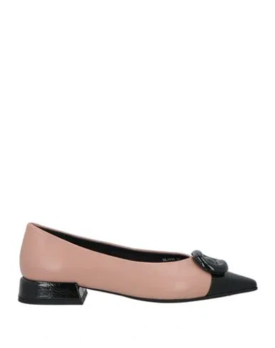 Luciano Barachini Woman Ballet Flats Blush Size 7 Leather In Pink