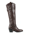 Luciano Barachini Woman Boot Chocolate Brown Size 6 Textile Fibers In Brown