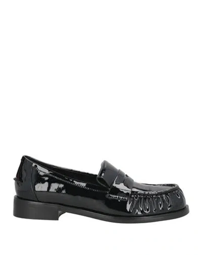 Luciano Barachini Woman Loafers Black Size 6 Textile Fibers