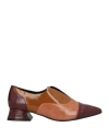 Luciano Barachini Woman Loafers Burgundy Size 8 Textile Fibers