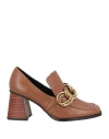 Luciano Barachini Woman Loafers Tan Size 7 Calfskin In Brown
