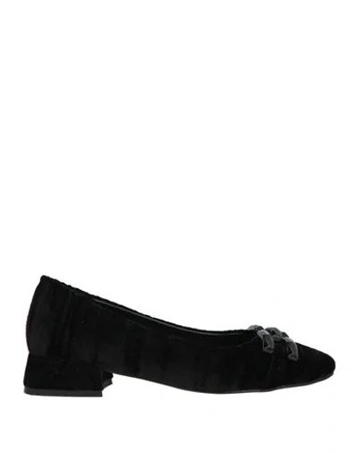 Luciano Barachini Woman Pumps Black Size 6 Textile Fibers