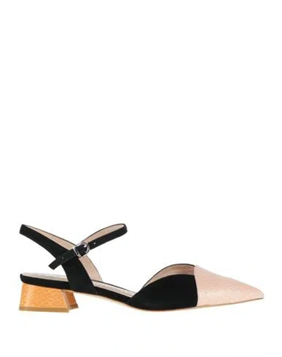 Luciano Barachini Woman Pumps Blush Size 10 Leather In Black