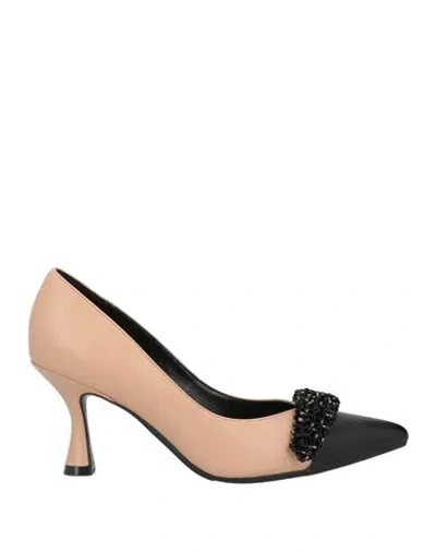 Luciano Barachini Woman Pumps Blush Size 7 Leather In Multi
