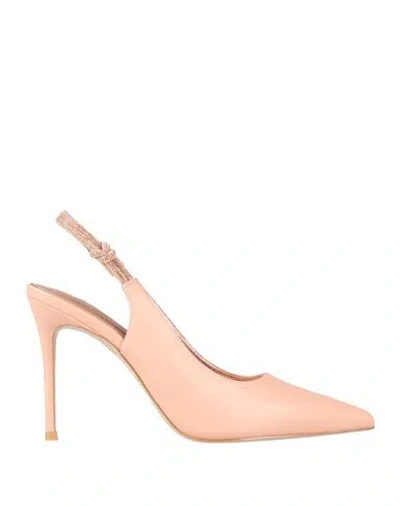 Luciano Barachini Woman Pumps Blush Size 9 Leather In Pink