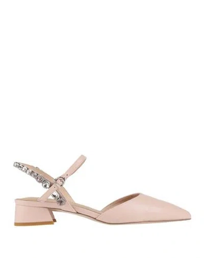 Luciano Barachini Woman Pumps Light Pink Size 7 Leather