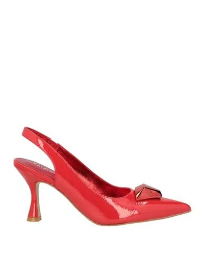 Luciano Barachini Woman Pumps Red Size 8 Leather