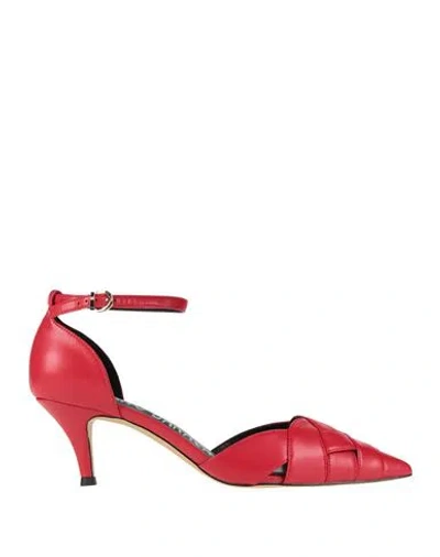 Luciano Barachini Woman Pumps Red Size 8 Soft Leather