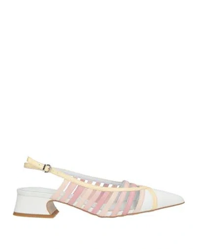 Luciano Barachini Woman Pumps White Size 6 Leather