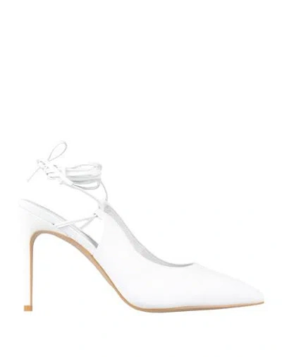 Luciano Barachini Woman Pumps White Size 6 Leather