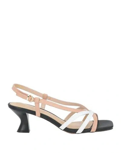 Luciano Barachini Woman Sandals Black Size 7 Leather