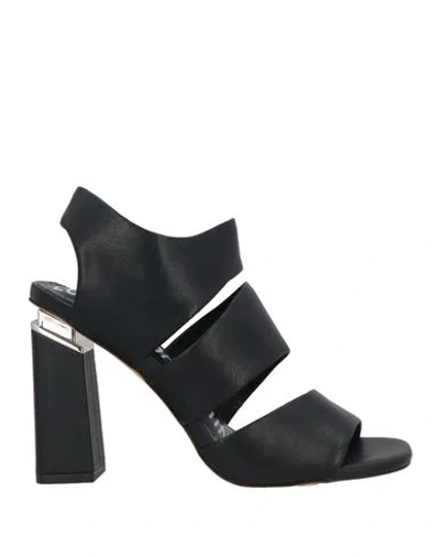 Luciano Barachini Woman Sandals Black Size 8 Leather