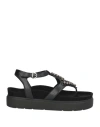 Luciano Barachini Woman Sandals Black Size 8 Synthetisches Material In Black