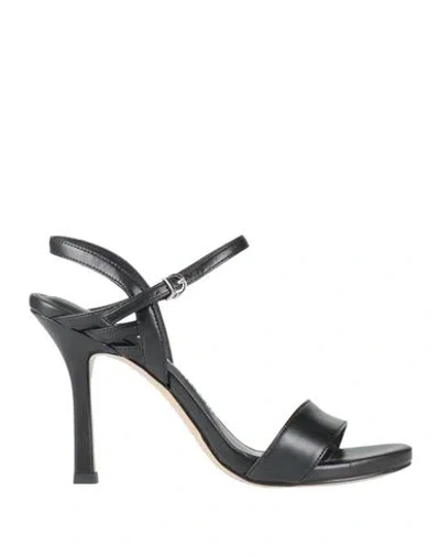 Luciano Barachini Woman Sandals Black Size 9 Leather