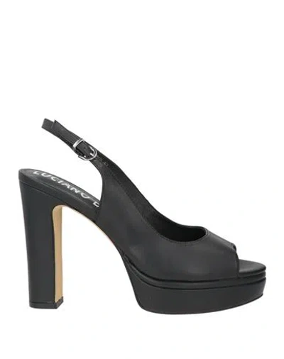 Luciano Barachini Woman Sandals Black Size 9 Leather