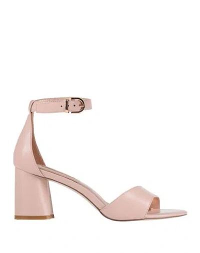 Luciano Barachini Woman Sandals Light Pink Size 7 Leather